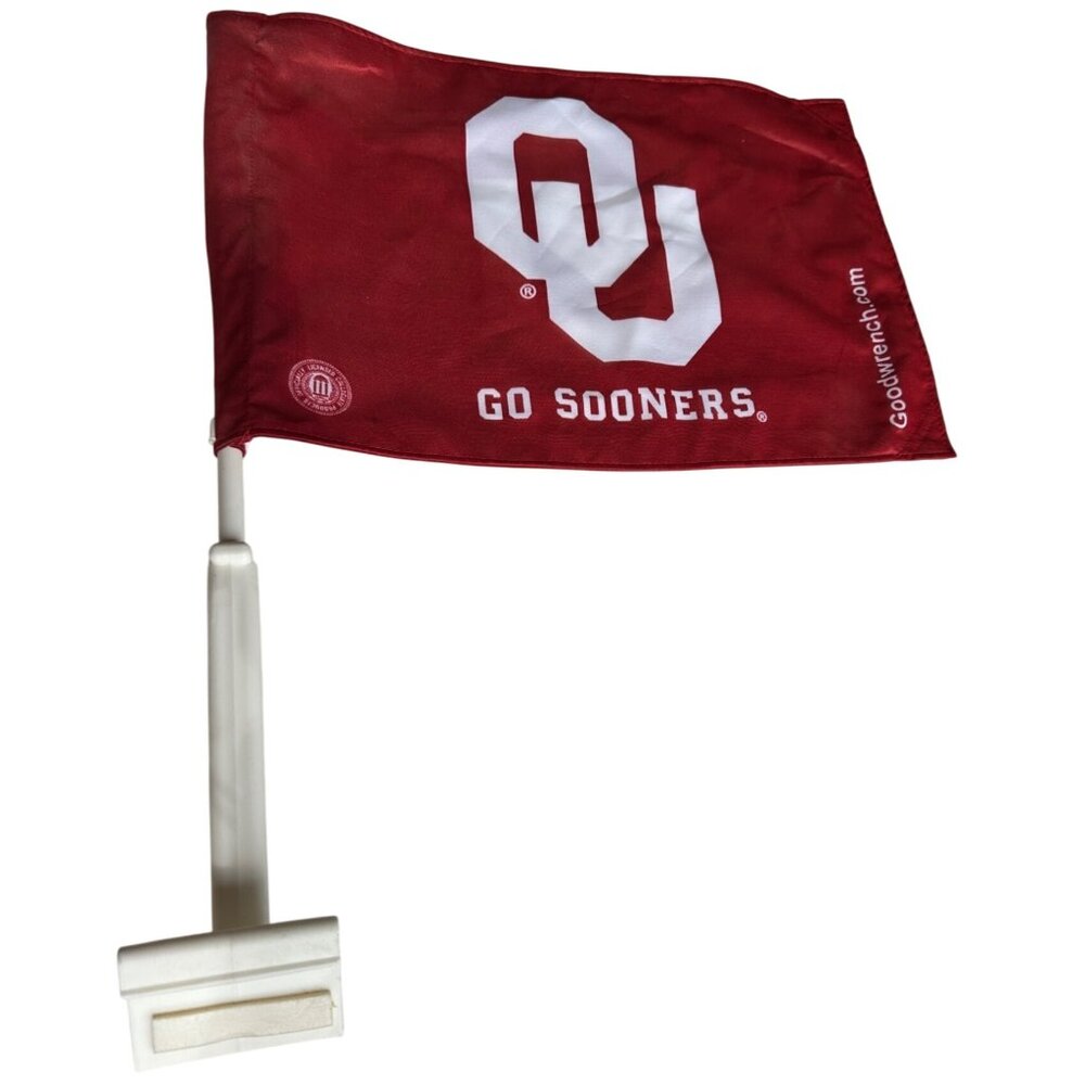 Officially Licensed Collegiate Products Oklahoma OU Go Sooners Car Flag 11" Tall